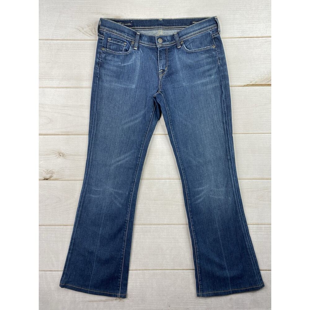 Citizens of Humanity Ingrid #002 Sz 30 Stretch Low Rise Waist Flair Distressed